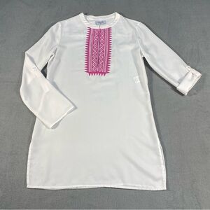 Mott50 Women’s White Sun Protection Fashion Swim Cover Up Top, long sleeves, XS